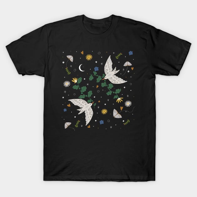 Birds T-Shirt by Dilaraizm